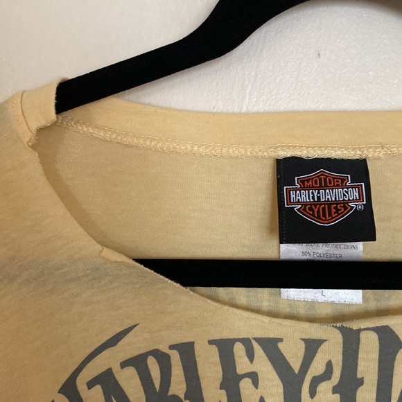 Harley-Davidson Bahamas vintage distressed cut up graphic t shirt tee top L - Picture 6 of 10